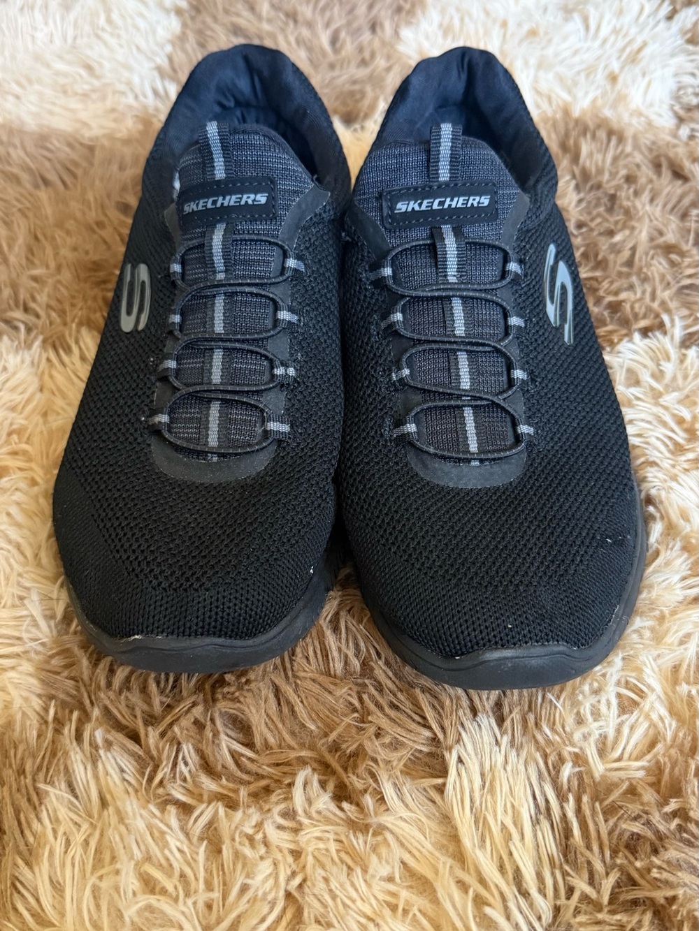 Skechers Black Slip-On Memory Foam Sneakers - Picture 2 of 5